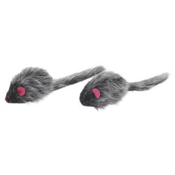 Ratones con pelo largo. 6,5 cm. 2 uds.